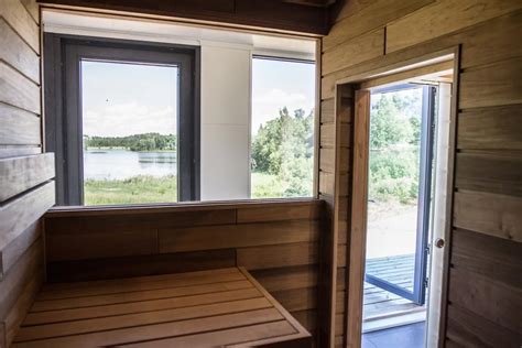 Estonian Saunas On Twitter This Modern Lakeside Sauna Cabin Is