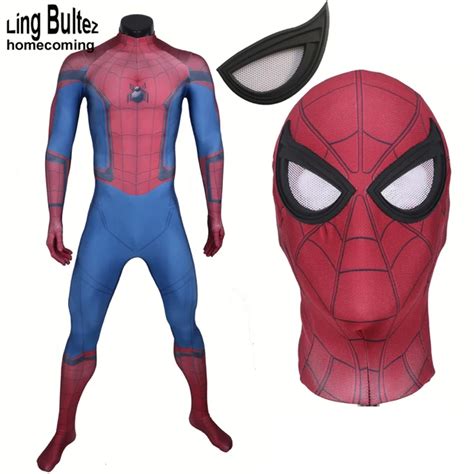 buy ling bultez high quality 2017 homecoming spiderman costume newest movie