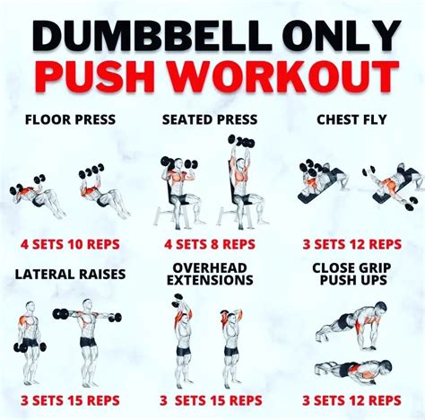 Push Workout Exercises Dumbbell Push Workout Push Pull Workout Pull