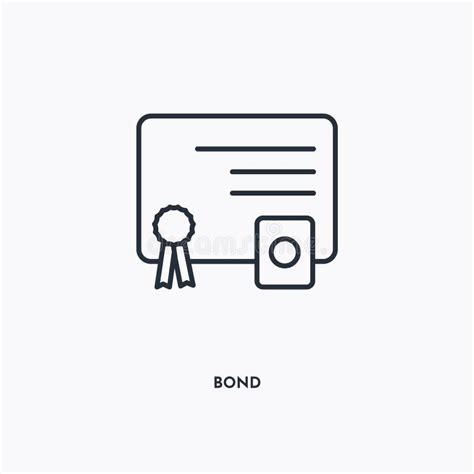 Bond Outline Icon Simple Linear Element Illustration Isolated Line