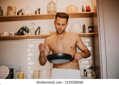 Sexy Chef Naked Body Cooking Home Stock Photo 1119328568 Shutterstock