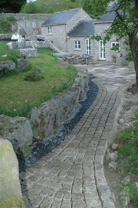 A Reclaimed Sandstone Sett Path Made From Our Large Sandstone Setts