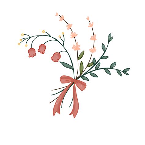 Aesthetic Flowers Png Transparent Aesthetic Spring Flowers With Ribbon