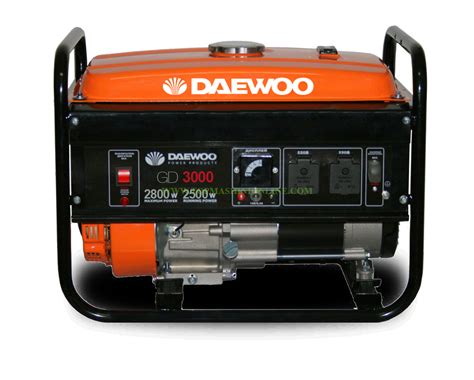 Монофазен бензинов генератор Daewoo GD 3000 2.8 KW, 208 ...