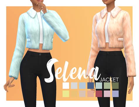 Selena Jacket Sims 4 Clothing Maxis Match Clothes Sims 4