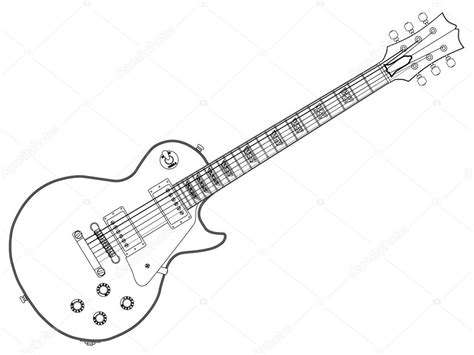 Les Paul Guitar Outline