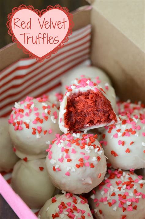 The Novice Chef Red Velvet Truffles Valentine Desserts Valentines