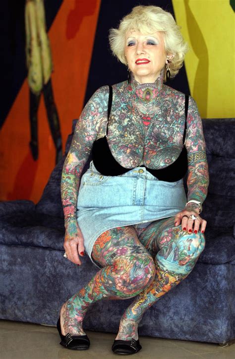 Isobel Varley World S Most Tattooed Female Senior Remembered Huffpost