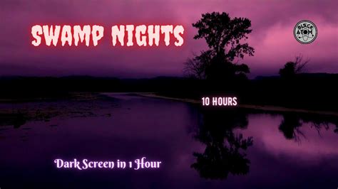 Sounds For Sleeping ⨀ Swamp Nights ⨀ 10 Hours ⨀ Dark Screen In 1 Hour
