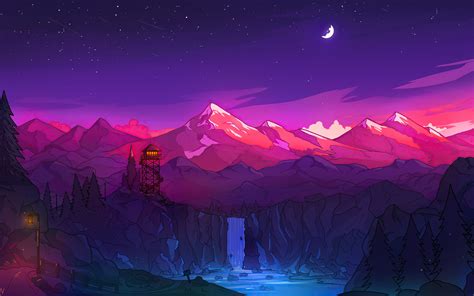 1440x900 Colorful Mountains Night Minimal 8k Wallpaper1440x900
