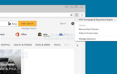 Remove The Msn Homepage And Bing Search Engine Chrome Extension