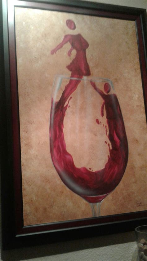 Wine Romance Love Art Food Red Redwine Merlot Art Wine Connoisseur Painting