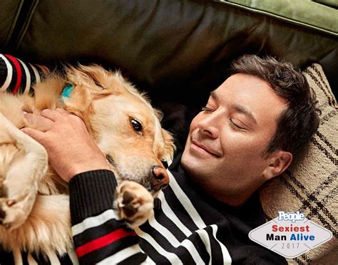 Sexiest Man Alive Jimmy Fallon And His Girl Dog Gary