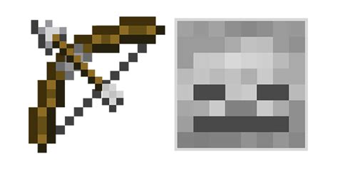 Minecraft Bow And Skeleton курсор пак Custom Cursor