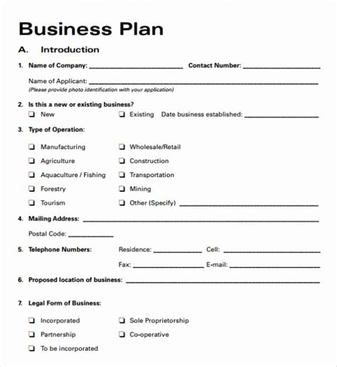 Simple Startup Business Plan Template Professional