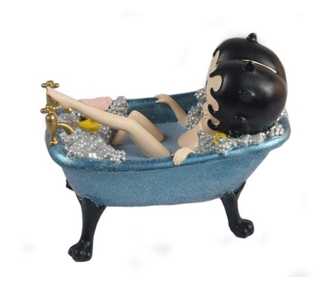 Betty Boop In Blue Glitter Bath Tub Cm