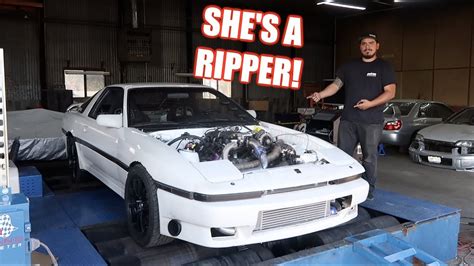 Ls Swapped Supra Hits The Dyno Youtube