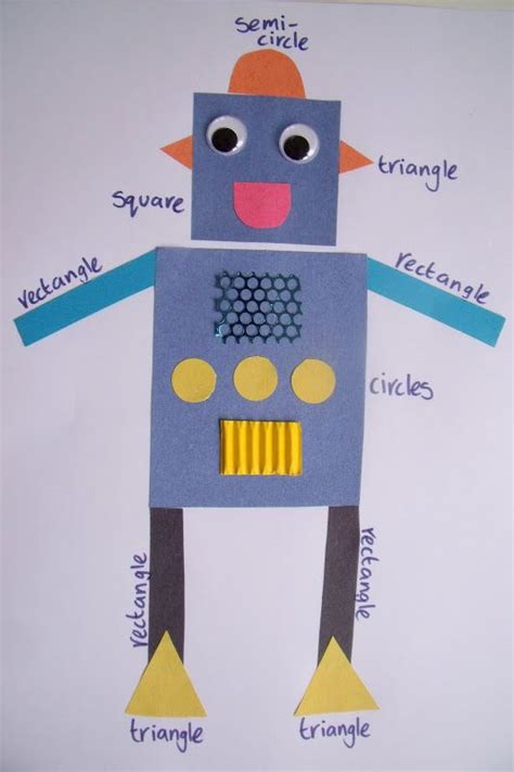 Make Do And Friend Shape Recognition Robot Shapes Preschool Teaching