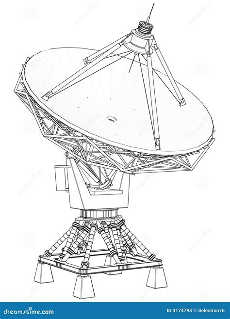 Doppler Radar Technical Draw Stock Illustration Image 4174793
