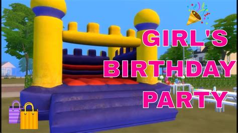 Girls Birthday Party Virtual Tour Sims 4 Cc Links Youtube
