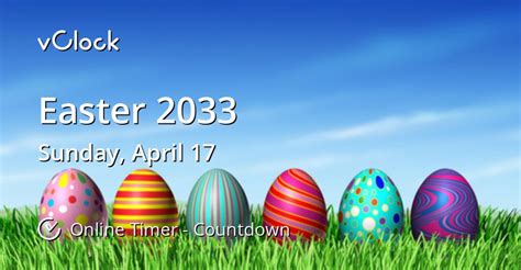 When Is Easter 2033 Countdown Timer Online Vclock