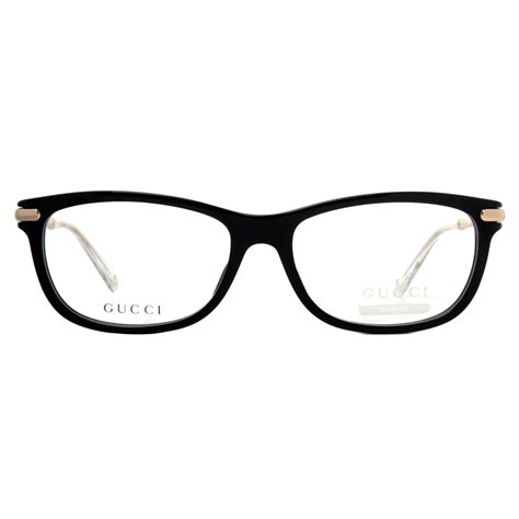 gucci gg 3779 hqw black gold bamboo design women s eyeglasses 53mm