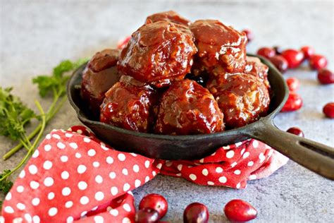 Cranberry Barbecue Meatballs Holiday Appetizer Recipe By Blackberry