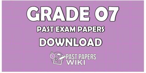 Grade 7 Past Papers Past Papers Wiki
