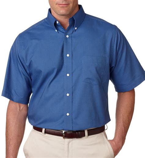 Customize Ultraclub Short Sleeve Oxford Dress Shirt Mens