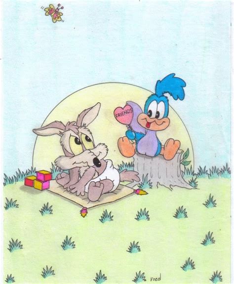 Baby Wile E And Road Runner Looney Tunes Cartoon Looney Tunes Fan Art