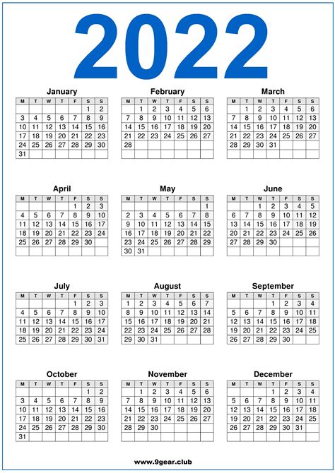 2022 Uk Calendar Printable Free Printable Calendars Free