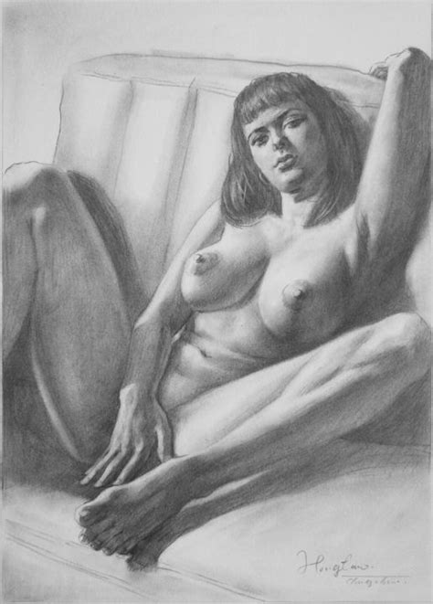 Drawing Charcoal Girl Nude 0022 Drawing By Hongtao Huang Artmajeur