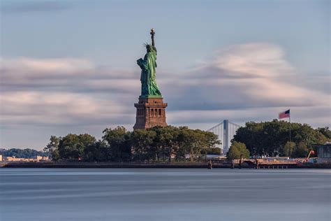 Long Exposure Of The Statue Of Liberty From Liberty State Park Editing