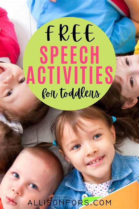 Free Speech Therapy Activities For Toddlers And Preschoolers Speech