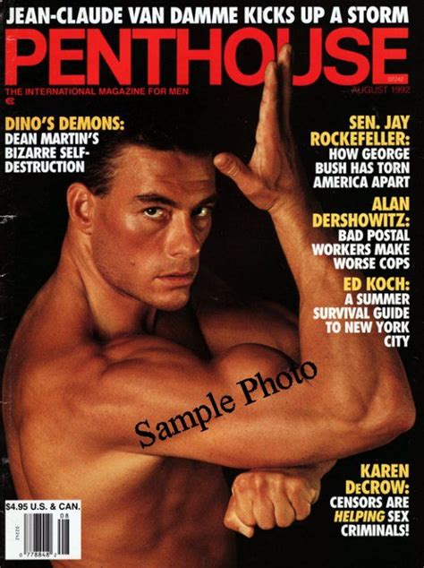 Penthouse Magazine August 1992 Sealed Jean Claude Van Damme Tammy Chapman Dean Martin John