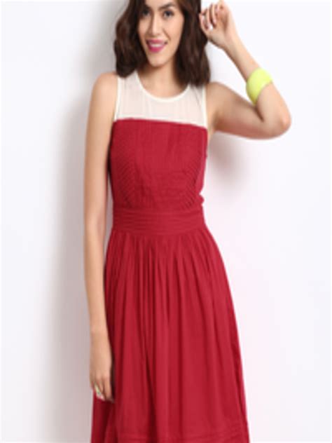 Buy Dressberry Red Flare Berry Dress Dresses For Women 133751 Myntra