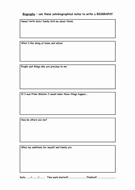 Autobiography Template For Elementary Students Beautiful Best S Of