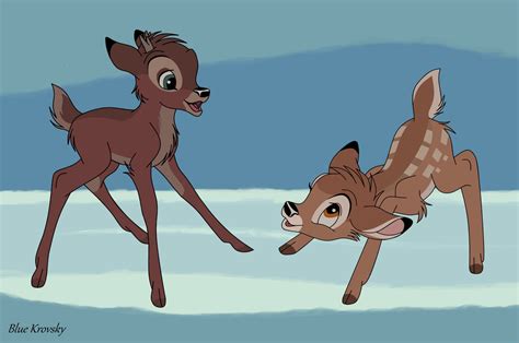 Bambi And Ronno Friends By Blue Thedemonwolf On Deviantart