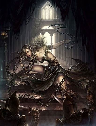 Fantasy Dark Elf Assassin Chains Killer Gothic
