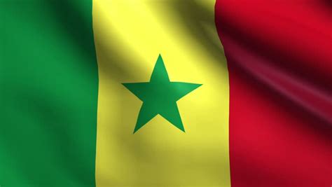 Realistic Beautiful Senegal Flag 4k Stock Footage Video 24154810