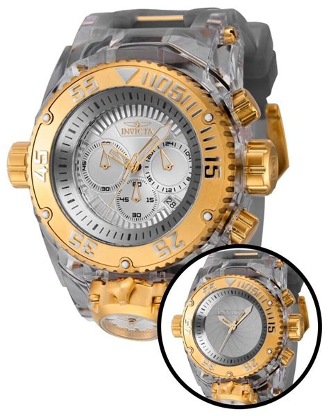 Invicta Bolt Zeus Magnum Shutter Mens Watch 52mm Grey Gold 43113