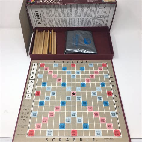 Vintage 1982 Scrabble Game Selchow And Righter Board Tiles Holders Crafts