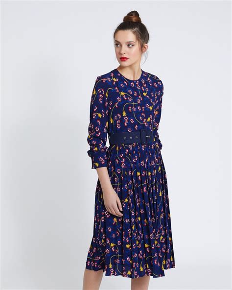 Dunnes Stores Multi Savida Print Dress With Belt Linen Store Fine