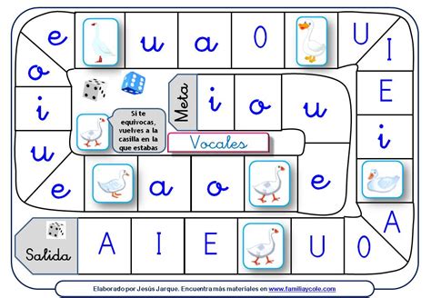 ¿a qué quieres jugar hoy? La clase de Toñi: JUGUEMOS A LA OCA CON LAS LETRAS