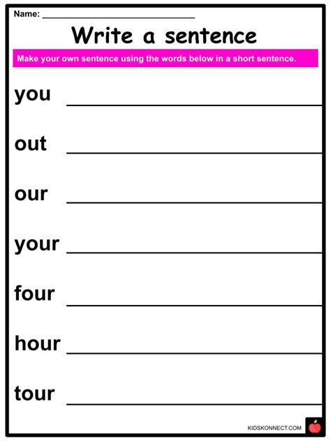 Phonics Ou Sounds Worksheets And Activities For Kids