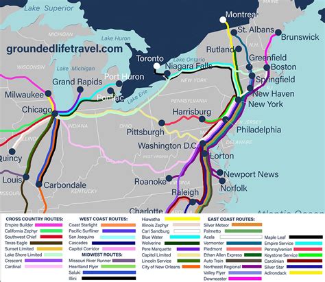 Amtrak Map And Route Guide Grounded Life Travel