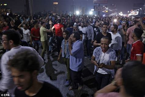 riot police tear gas protesters in egypt as they demand resignation of president al sisi daily