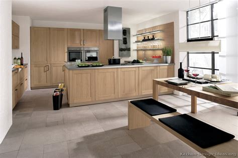 Modern Kitchen With Light Brown Cabinets Kitchen Cabinet Ideas