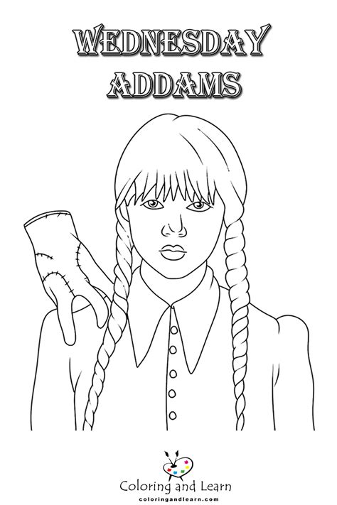 Wednesday Addams Coloring Pages 2023 Coloring And Learn