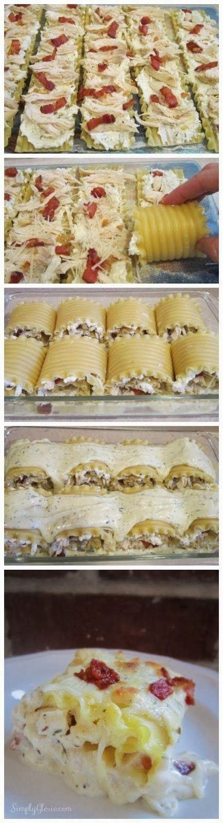 Chicken And Beef Lasagna Roll Ups Food And Juices